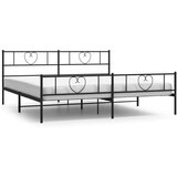Metalni okvir kreveta uzglavlje i podnožje crni 183x213 cm | shoptok.hr