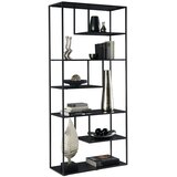 CARRYHOME regal 85/188/35 cm črna | Shoptok.si