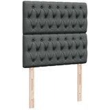 vidaXL Box spring postelja z vzmetnico temno siva 80x200 cm blago | Shoptok.si