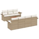  Set vrtnog namještaja od 8 dijelova s jastučićima bež poli ratan akacija | shoptok.hr