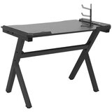 vidaXL igraći stol LED u obliku slova Y crni 110 x 60 x 75 cm | shoptok.hr