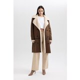 Defacto Regular Fit Plush Lining Suede Coat Parka | Eponuda.ba