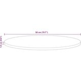vidaXL Mizna plošča Ø 50x1,5 cm okrogla trden predelan les | Shoptok.si