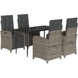 vidaXL 5-dijelni vrtni blagovaonski set sivi od poliratana | shoptok.hr