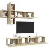  7-dijelni set TV ormarića boja hrasta sonome konstruirano drvo | Eponuda.com