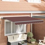  Skrovita tenda Smeđa i antracit 350x200 cm 350 x 200 cm | shoptok.hr