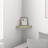  Plutajuća kutna polica boja hrasta 25 x 25 x 3,8 cm MDF | shoptok.hr