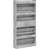 Ormarić za cipele s 4 ladice siva boja betona 80x21x163 5 cm | shoptok.hr
