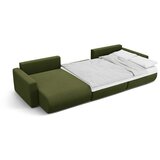 Cosmopolitan Design Zelena baršunasti sklopiva/s prostorom za odlaganje kutna garnitura (u obliku slova "U") Belfast – | shoptok.hr