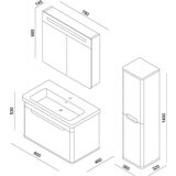 Lineart Ogledalo LINEART WING 800 white (WNG0800W.MR) | Eponuda.com