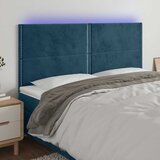  LED uzglavlje tamnoplavo 200x5x118/128 cm od tkanine | Eponuda.com