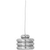 Bloomingville Viseča svetilka v srebrni barvi s steklenim senčilom ø 24 cm Spike – u