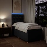  Krevet s oprugama i madracem crni 100 x 200 cm od tkanine | shoptok.hr