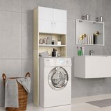 vidaXL Ormarić za perilicu rublja bijeli i boja hrasta 64x25,5x190 cm | shoptok.hr