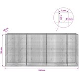  Gabion s 5 mm žicom i mrežom 5x5 cm 350x30x150 cm | shoptok.hr