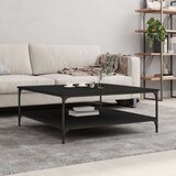  Stolić za kavu crni 100 x 100 x 40 cm od konstruiranog drva Cijene