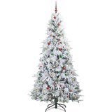 vidaXL Umjetno božićno drvce s nogom s stalakom Zelena 240 cm PE i PVC | shoptok.hr