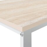  Stol za računalo bijeli i boja hrasta 110x60x73 cm od iverice | shoptok.hr