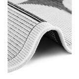 NORTHRUGS Črno-bela okrogla notranja in zunanja preproga ø 160 cm Duet Bowen – | Shoptok.si