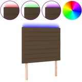  LED uzglavlje tamnosmeđe 90x5x118/128 cm od tkanine | shoptok.hr