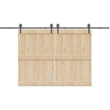  Komplet opreme za drsna vrata 400 cm jeklo črne barve, (22047128) | Shoptok.si
