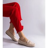 Gemre Beige suede moccasins with a bow Treja | Shoptok.si