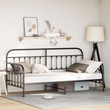 vidaXL Crni krevet za ležanje 100x190 cm od čelika | shoptok.hr