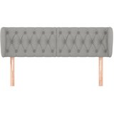  Uzglavlje s ušima svjetlosivo 147x23x78/88 cm od tkanine | shoptok.hr
