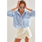 Bianco Lucci Women's Double Bag Pocket Stone Embroidered Shirt | Shoptok.si