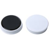 eurokraft basic Okrogel magnet, umetna masa, Ø 20 mm, DE 72 kosov, beli | Shoptok.si