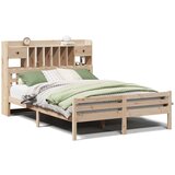 vidaXL Krevet s regalom za knjige bez madraca 140x200 cm od borovine | shoptok.hr