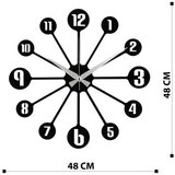 WALLXPERT dekorativni metalni zidni sat enzoclock S014 black | ePonuda.com