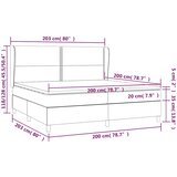  s oprugama i madracem smeđesivi 200x200 cm od tkanine | shoptok.hr
