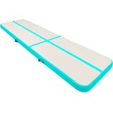  Napihljiva gimnastična podloga s tlačilko 600x100x20 cm zelena | Shoptok.si