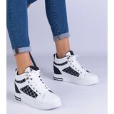D/CEO marka niezdefiniowana White women's sports sneakers with hidden wedge Violinso | ePonuda.com