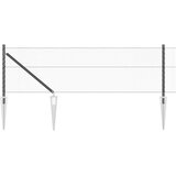 vidaXL Ograda u obliku heksagona Siva 0,6x50 m Čelik, Ogradni stupovi s šiljkom 13 kom Ø32 mm 80 cm Galvanizirani čelik | shoptok.hr