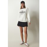  Women's White Embroidery Raised Knitted Sweatshirt | Eponuda.ba
