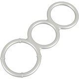 You2Toys trostruki silikonski prsten za penis i testise s metalnim efektom (srebrni) | shoptok.hr