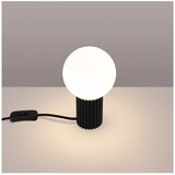 Sollux Črna namizna svetilka s steklenim senčilom (višina 19 cm) Orbital – | Shoptok.si