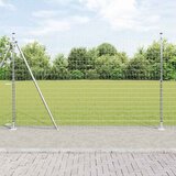 vidaXL evropska ograja z 7 obrobami 1.4x10 m galvanizirano jeklo | Shoptok.si