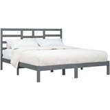  Posteljni okvir siv iz trdnega lesa 200x200 cm, (20645369) | Shoptok.si