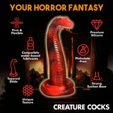 Creature Cocks King Cobra Silicone Dildo Red | Shoptok.si