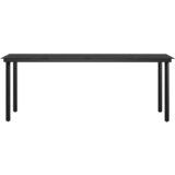  7-dijelni vrtni blagovaonski set s jastucima sivo-crni Siva Dužina stola 200 cm | shoptok.hr