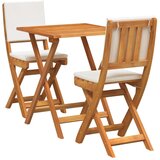 Bistro set 3 pcs Prirodna nafta Čvrsto drvo akacije | shoptok.hr
