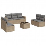  8-dijelni set vrtnih sofa od poliratana s jastucima bež | shoptok.hr