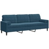  Trosjed s ukrasnim jastucima plavi 210 cm baršunasti | shoptok.hr