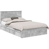  Konstrukcija postelje s predalom Betonsko siva 135 x 190 cm, (5000103930) | Shoptok.si
