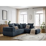 Bobochic Paris Tamno plava kutna garnitura od šenila (s desnim kutom/u obliku slova L) Whesley – | shoptok.hr