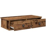  Zidna polica s ladicama staro drvo 60x28x15cm konstruirano drvo | shoptok.hr