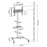 Nedis TVSM5100BK - Podni stalak za TV 32-55" crne boje | Eponuda.com